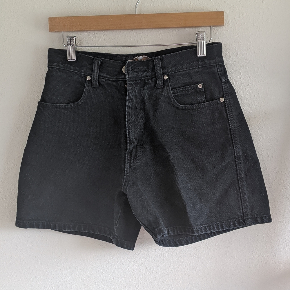 Vintage Harley Davidson Black Jean Shorts Relaxed Fit - Sz 6